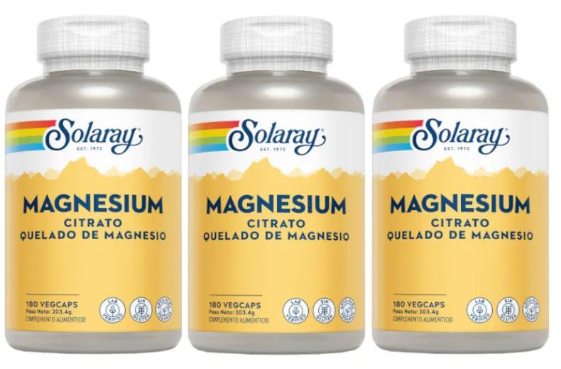 Solaray Magnesio 3x180 Cápsulas Vegetales