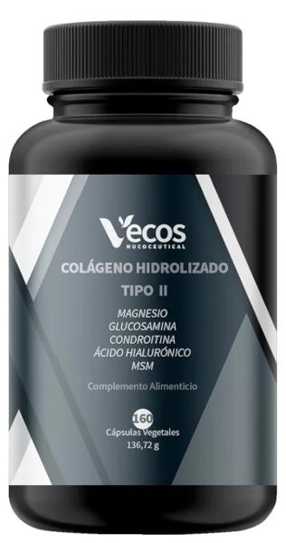 Vecos Nucoceutical Colágeno Hidrolizado Tipo II 160 Cápsulas Vegetales