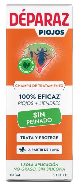 Deparaz Déparaz Poux Champú Tratante Piojos + Liendres 150Ml - Imagen 3