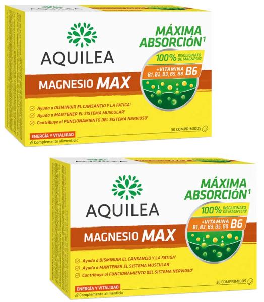 Aquilea Magnesio Max (Bisglicinato) 2 x 30 Comprimidos