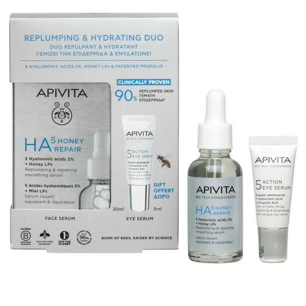 Apivita Sérum Reparador Ha5 Miel 30 Ml + 5 Action Eye Serum 5 Ml