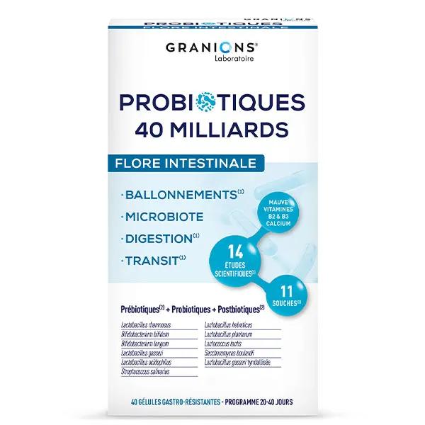Probiotiques 40 Milliards Flore Intestinale Digestion 40 Gélules 2
