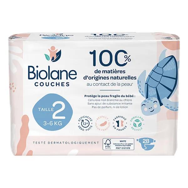 Couches Naturelles Taille 2 Ultra-Absorbant Pas de Fuite 28 unités 4