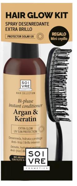 Soivre Hair Glow Kit Spray Desenredante 100ml + Regalo Mini Cepillo