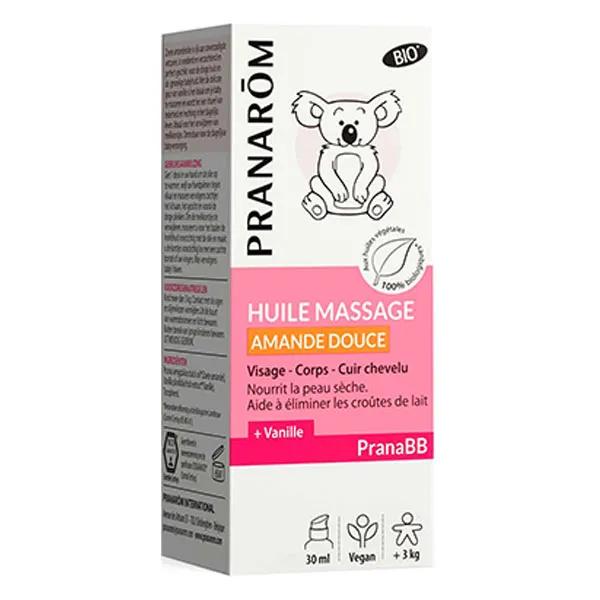 PranaBb Huile Massage Amande Douce Bio 30ml 4