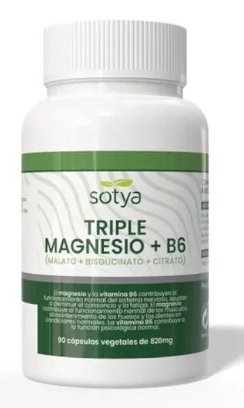 Sotya Triple Magnesio+B6 (Malato+Bisglicinato+Citrato) 820Mg 90 Cápsulas