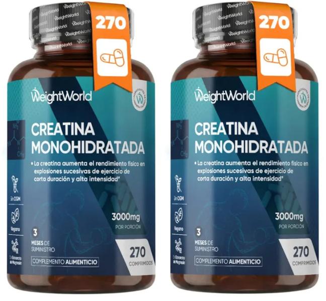 WeightWorld Creatina Monohidratada 3000mg 2x270 Comprimidos