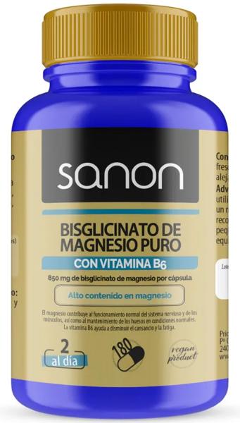 SANON Bisglicinato de Magnesio Puro 180 Cápsulas