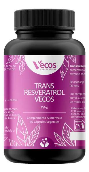 Vecos Nucoceutical Trans Resveratrol 1300 Mg 60 Vegcaps