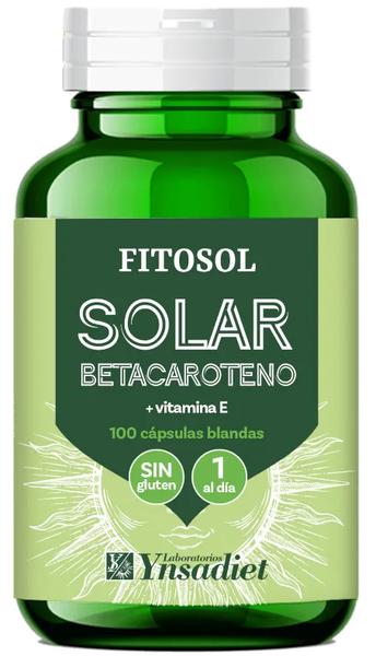 Ynsadiet Oliva Fitosol Betasol Solar Betacaroteno + Vit. E 100 Cápsulas Blandas