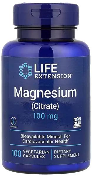 Life Extension Magnesio Citrato 100mg 100 Cápsulas Vegetarianas