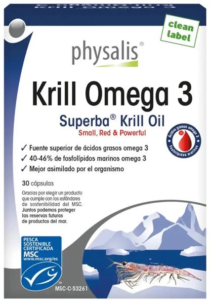 Physalis Krill Omega 3 30 Cápsulas