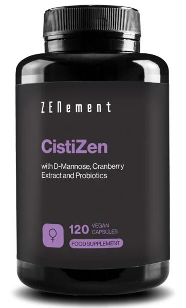 ZENement CistiZen D-Manosa, Extracto Arándano Rojo y Probióticos 120 Cápsulas Veganas