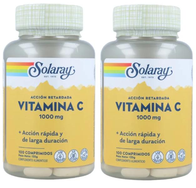 Solaray Vitamina C 1000mg 2x100 Comprimidos
