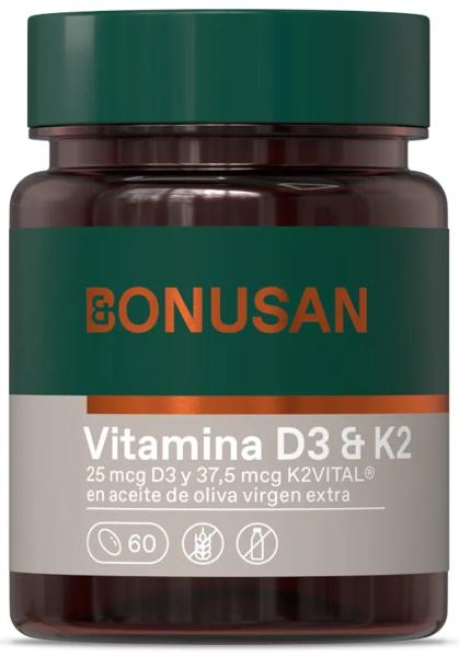 Bonusan Vitamina D3 + K2 60 Perlas