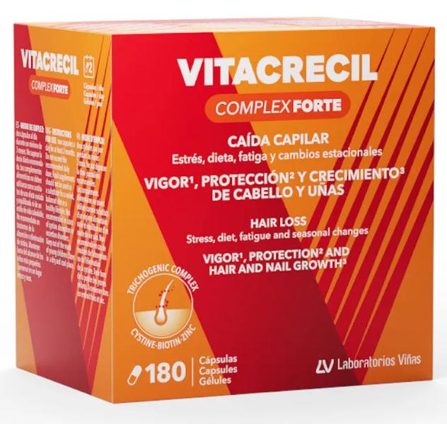 Vitacrecil 3 X Complex Forte (Cabello Y Uñas) 180 Cápsulas - Imagen 3