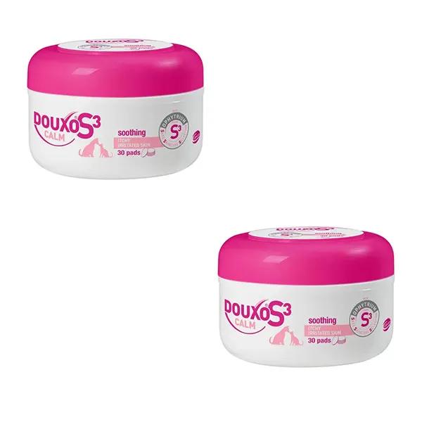 Douxo S3 Calm pads cotons apaisant pour chiens et chats lot de 2 x 30 cotons