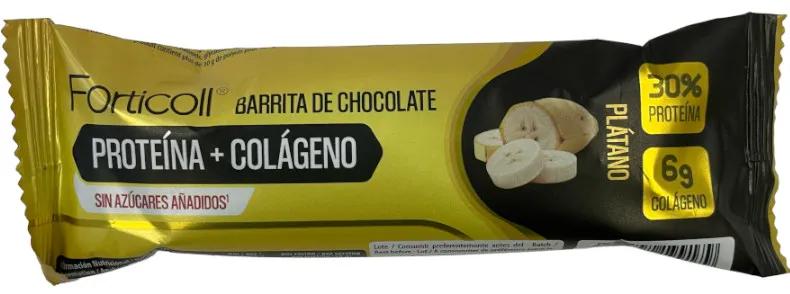 Forticoll Proteína Colágeno Plátano 12 Barritas 50 gr