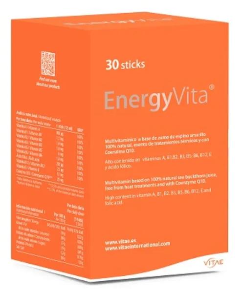 Vitae EnergyVita Vitaminas, Coenzima Q10 y Espino Amarillo 30 Sticks
