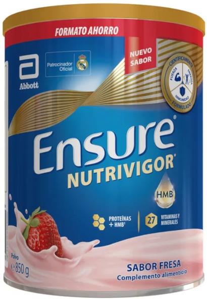 Ensure 3 X Nutrivigor Sabor Fresa 850 G De Polvo - Imagen 3