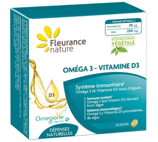 Fleurance Nature Omega 3 Vit. D3 30 Cápsulas