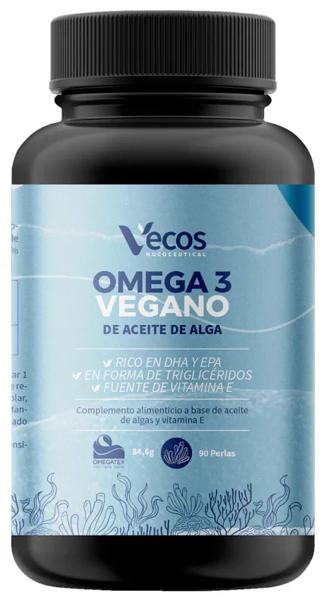 Vecos Nucoceutical Omega 3 Vegano OMEGATEX 90 Perlas