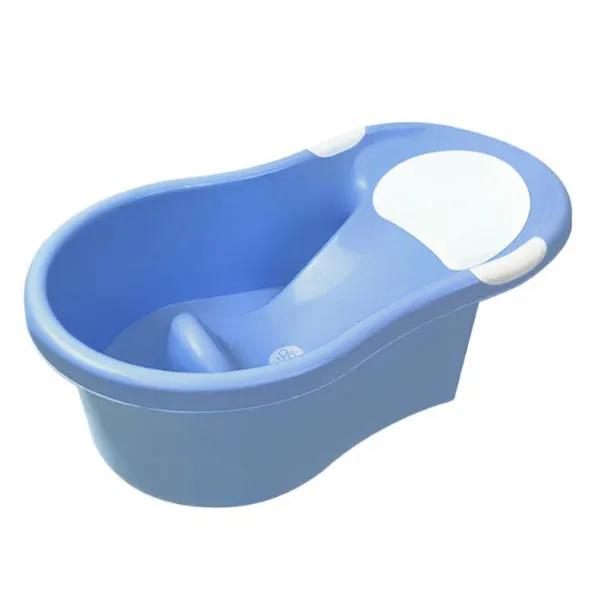 Baignoire bébé 0 à 6 mois Transat intégré Bouchon vidange Coloris Bleue