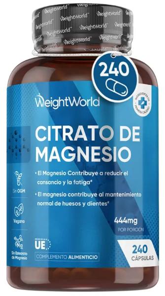 WeightWorld Citrato de Magnesio 240 Cápsulas Veganas