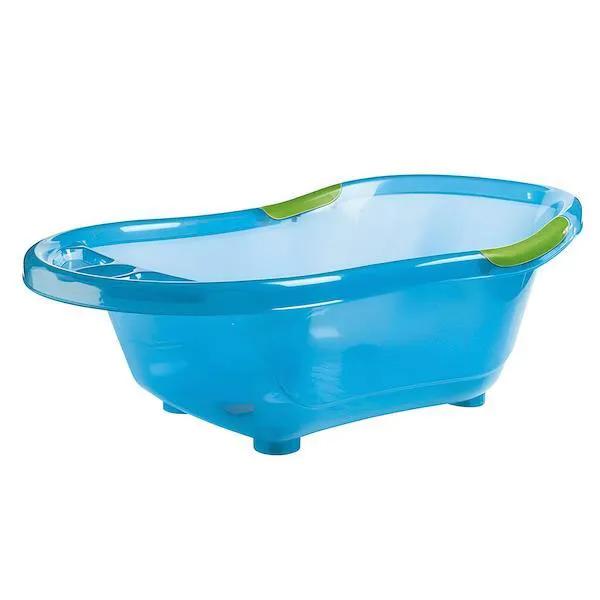 Baignoire bébé 4 mois à 3 ans Trou et bouchon de vidange Coloris Bleue