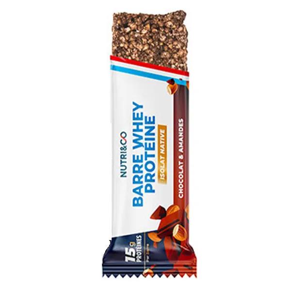 Nutri&Co Barres Protéinées Chocolat et Amandes 1 barre de 48g 2