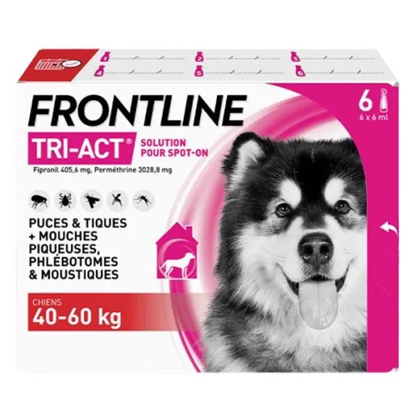 Pipettes Frontline Tri Act pour chien de très grande taille, 40 à 60 kg