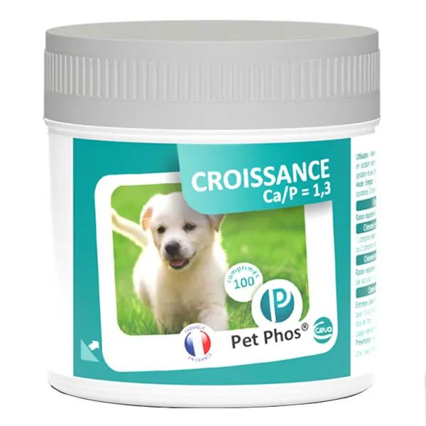 Pet Phos Croissance CA/P = 1,3 - Chiots en croissance, femelles gestantes ou allaitantes nourris avec une ration industrielle.