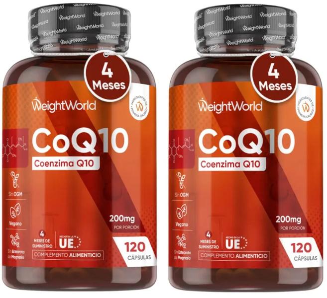 WeightWorld Coenzima Q10 200mg 2x120 Cápsulas