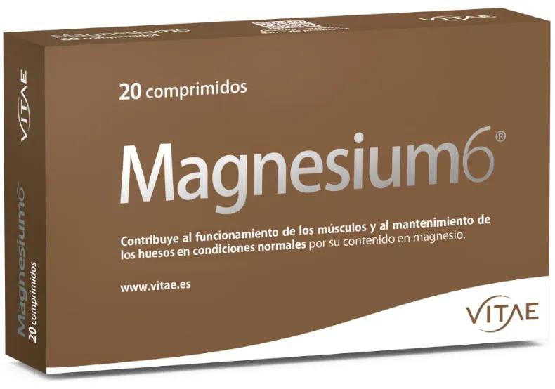 Vitae Magnesium6, 6 Sales de Magnesio, B6 y Taurina 20 Comprimidos