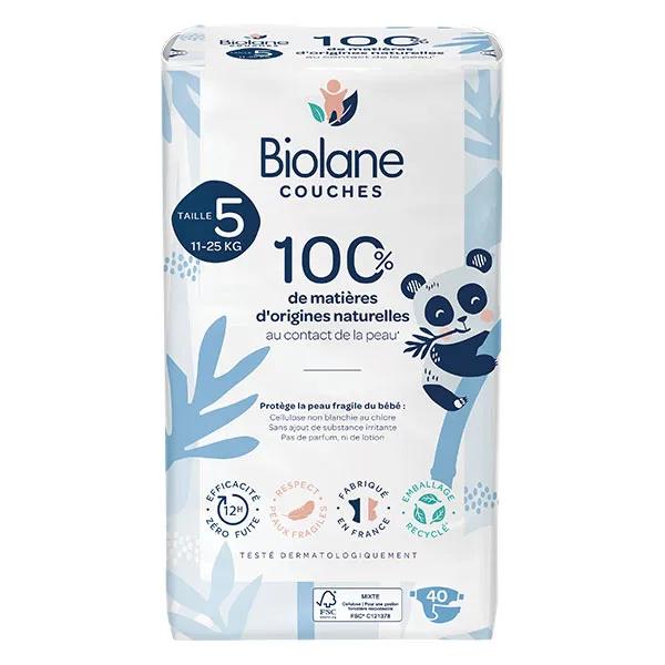 Couches Naturelles Taille 5 Protection 12H Zéro fuite 40 unités 5