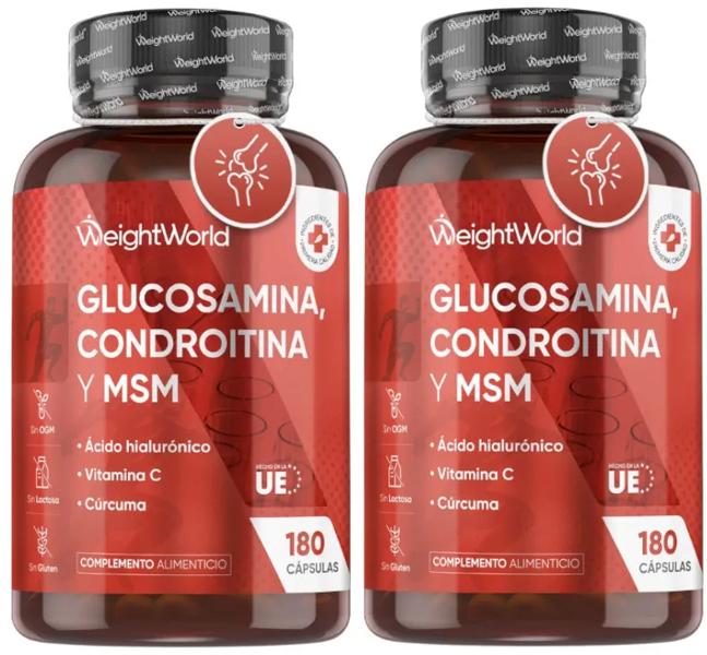 WeightWorld Glucosamina Condroitina y MSM 2x180 Cápsulas
