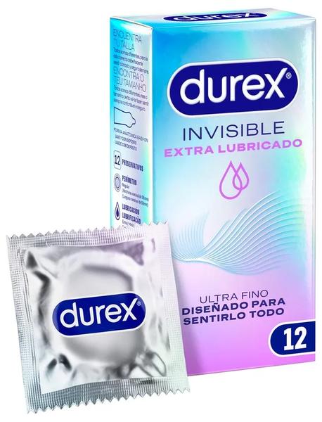 Durex Invisible Extra Lubricado Extrafino 12 Ud 12 Ct - Imagen 2