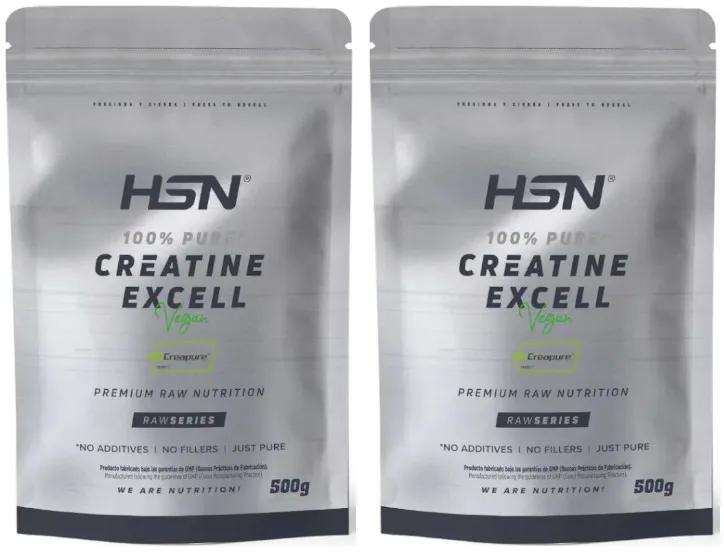 HSN Creatina Excell (100% Creapure) Polvo 2x500 gr