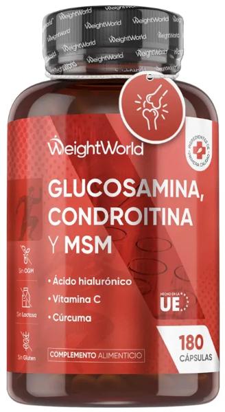 WeightWorld Glucosamina, Condroitina y MSM 180 Cápsulas
