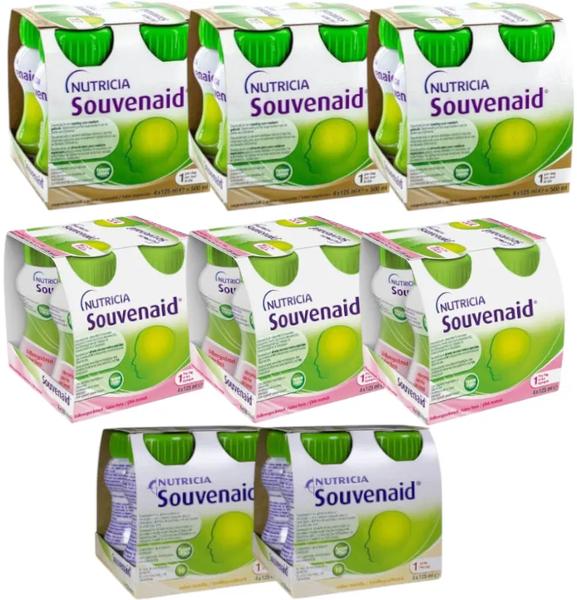 batidos souvenaid sabor cappuccino vainilla y fresa 32x125 ml