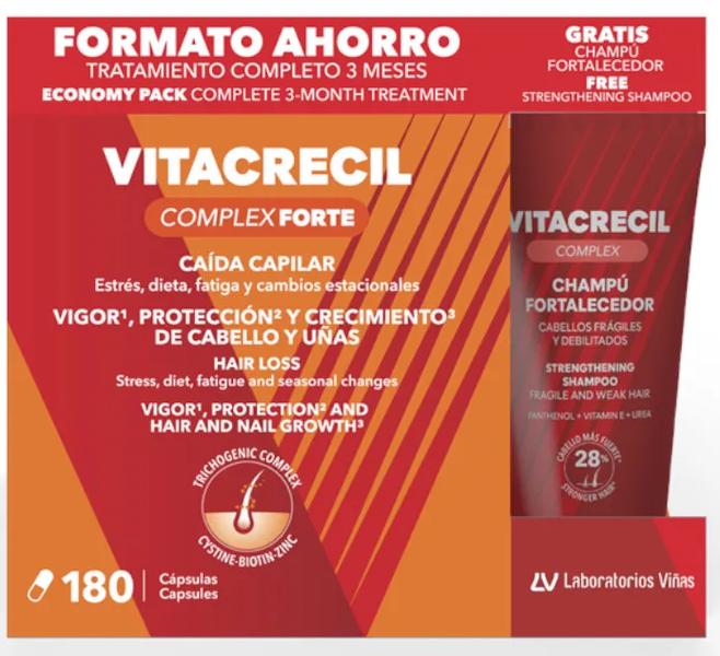 Vitacrecil Complex Forte 180 Caps + Champú 100 Ml - Imagen 2