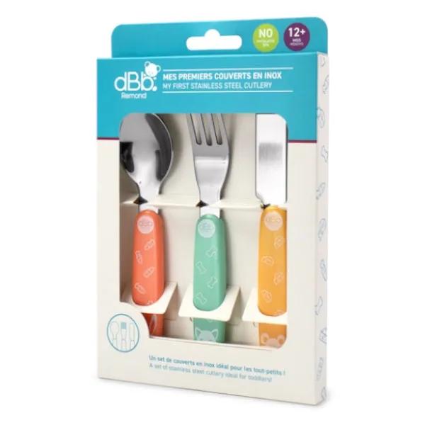 Mes 3 premiers Couverts Bébé en inox à bouts arrondis