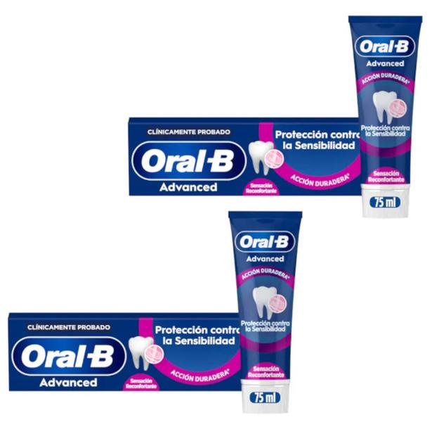 oral-b pasta de dientes advanced sensibilidad 2x75 ml