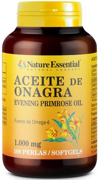 Nature Essential Aceite de Onagra 1000mg 10% GLA 100 Perlas