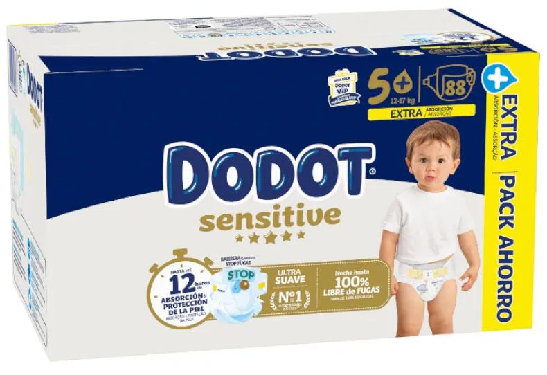 Dodot Pañales Sensitive T5+ (12-17 Kg) 88 Uds
