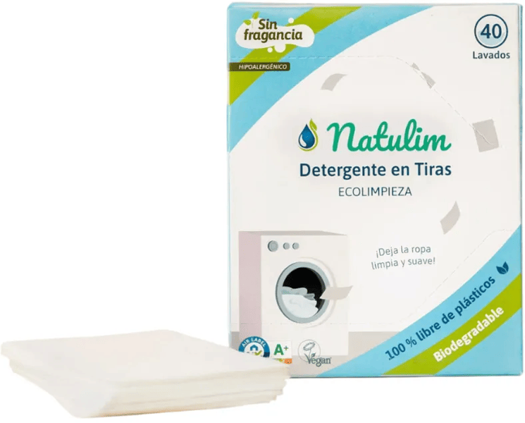 Natulim Detergente en Tiras Sin Fragancias 40 Lavados