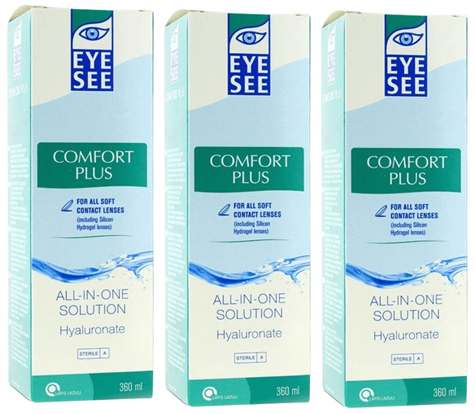 Eye See Solución Única Comfort Plus con Hilauronato 3x360 ml