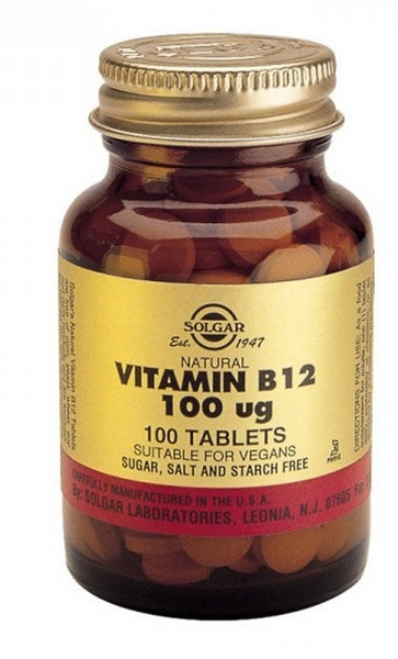 Solgar Vitamina B12 100 Mcg Cianocobalamina 100 Comprimidos
