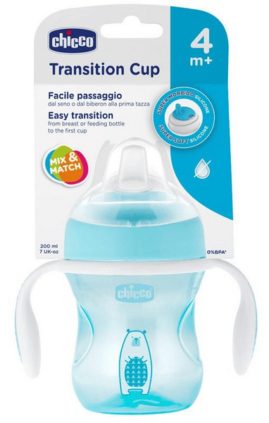 Chicco Vaso Transicion Azul +4m 200 ml