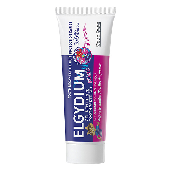 dentifrice kids 3/6 ans grenadine lot de 2 x 50ml